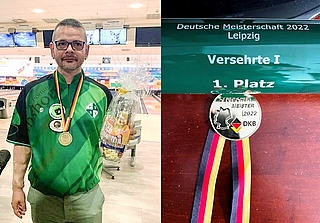Thomas Rittmann holte beim Bowling den deutschen Meistertitel im Einzel der Versehrten Herren I. (Fotos: FTSV Fortuna Elmshorn)