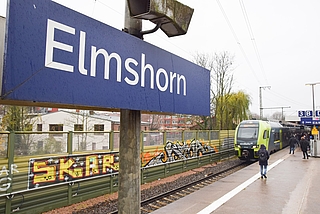 Gleis 3 des Elmshorner Bahnhofs. (Archiv: Frank)