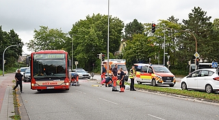 Die Westerstraße war während des Rettungseinsatzes vollgesperrt. (Foto: Frank)