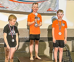 Freude auf dem Siegertreppchen in Itzehoe. (Foto: Schwimm-Zentrum Elmshorn)