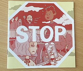 Die Illustrationen des STOP-Comics stammen vom Karikaturisten und Comiczeichner Jens Natter. (Foto: Kreis Pinneberg)