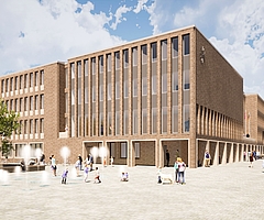 So soll Elmshorns künftiges Rathaus aussehen. (Quelle: Winking Froh Architekten GmbH)