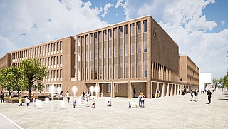 So soll Elmshorns künftiges Rathaus aussehen. (Quelle: Winking Froh Architekten GmbH)