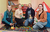 Das Team Bereitschaftspflege der gemeinnützigen Perspektive sucht Familien, die Kinder in Not aufnehmen können: Leiterin Beatrix Grünwald (von links), Alena Tesch, Daniela Drewske und Melanie Mohr. (Foto: Frank)