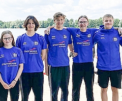 Die Elmshorner Schwimmer feierten Erfolge am Guggenberger See in der Nähe von Regensburg. (Foto: EMTV)