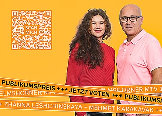 Ab 17. Januar 2023 können Bürger online ihre Stimmen für Zhanna Leshchinskaya und Mehmet Karakavak vom Elmshorner MTV abgeben. (Foto: VR Bank in Holstein)