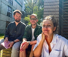 Planen einen Low-Budget-Film, mit dem sie den Nachwuchs vor und hinter der Kamera fördern wollen: Produzent Gerrit Gronau (links), Regisseur Jonas Riemer und Kamerafrau Lena Krenz suchen Unterstützer. (Foto: Gronau)
