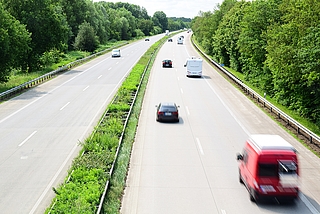 Die A23 bei Offenau: Auch dort wird die Wanderbaustelle zum Einsatz kommen. (Foto: Frank)