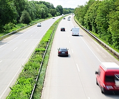 Die A23 bei Offenau: Auch dort wird die Wanderbaustelle zum Einsatz kommen. (Foto: Frank)