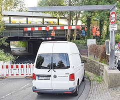 Der Geschwister-Scholl-Tunnel ist gesperrt, nach Angaben der Stadt Elmshorn voraussichtlich bis Montag. (Foto: Frank)