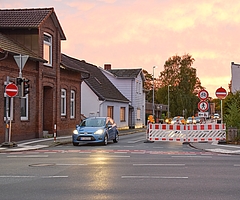 Der Kleine Sand bleibt bis 20. Dezember eine Einbahnstraße Richtung Jahnstraße. (Foto: Frank)
