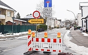 Der Steindamm ist seit 11. Januar 2024 zwischen der Mühlenstraße und dem Kreisverkehr Langelohe gesperrt. (Foto: Frank)