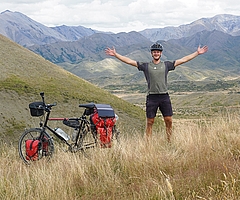 Melvin Griese aus Grabau im Kreis Stormarn erkundete mit seinem Fahrrad die weite Welt. (Foto: Griese)