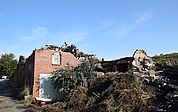 Das Reetdachhaus am Deichweg in Moorrege brannte am Montag, 10. Juli 2023, ab. (Foto: Frank)