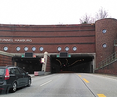 Auch der Elbtunnel wird gesperrt. (Foto: Frank)