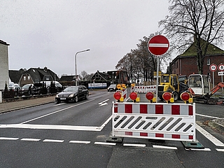Die Schanzenstraße ist Richtung Klein Sand gesperrt. (Foto: Frank)