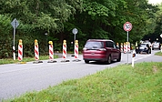 Der Verkehr wird einspurig an der Sperrung vorbeigeführt. (Foto: Frank)