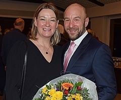 Glücklich über den Wahlsieg: Christopher Radon und seine Ehefrau Nina Radon. (Foto: Frank)