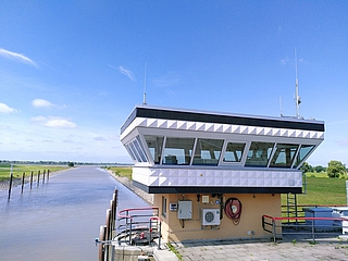 Auch das Krückausperrwerk ist zurzeit nicht zugänglich. (Archiv: Frank)